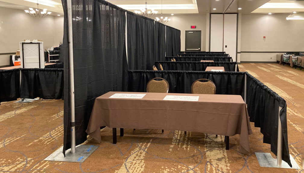 Row of Trade Show Booths